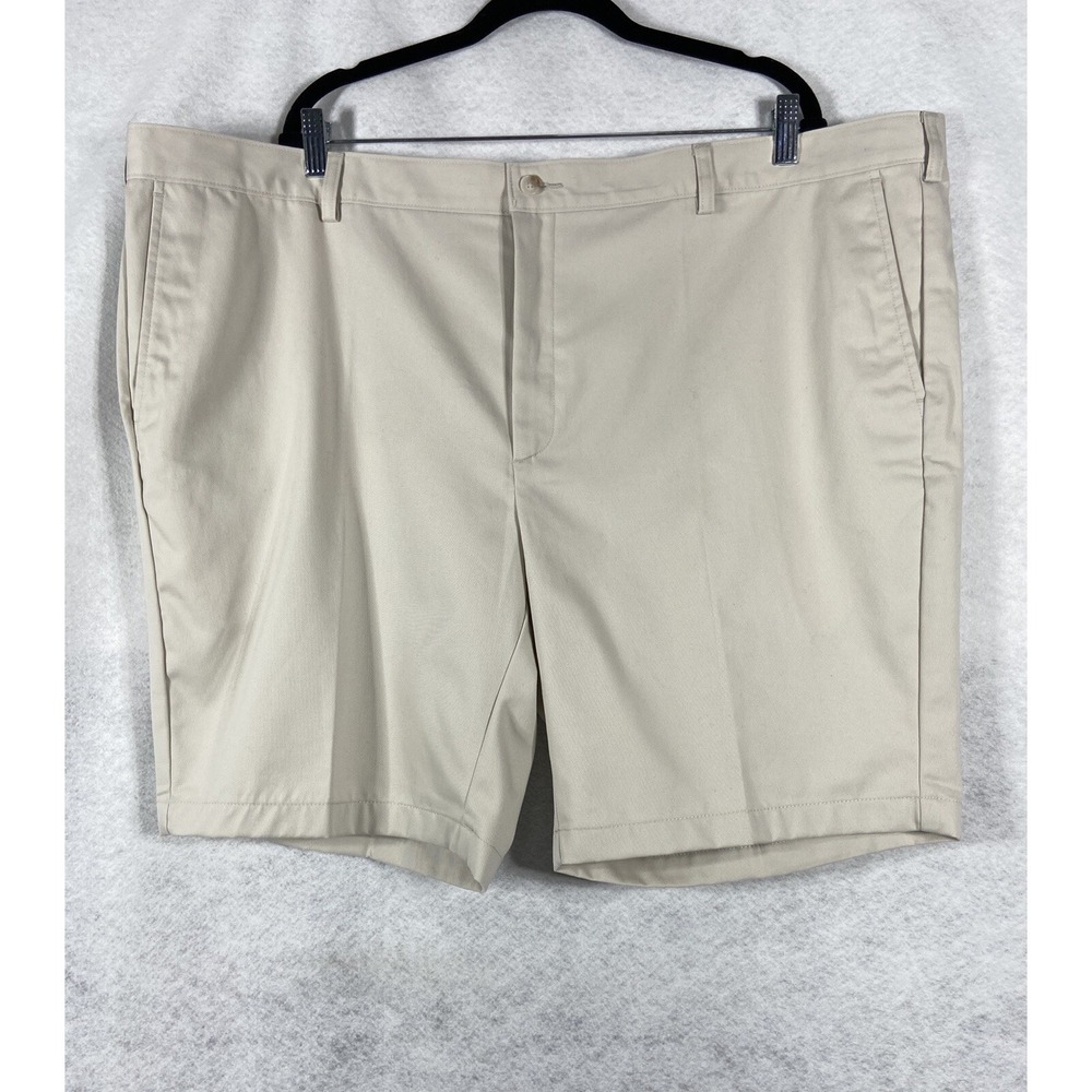 Jos A Bank Travelers‎ Shorts Men's Size 48 Khaki Non Iron Flat Front Cotton New